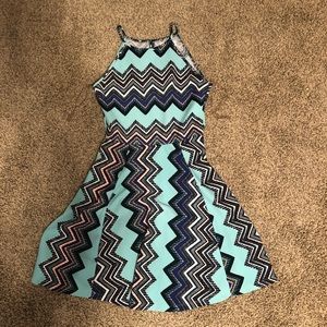 Patterned Halter Top Dress